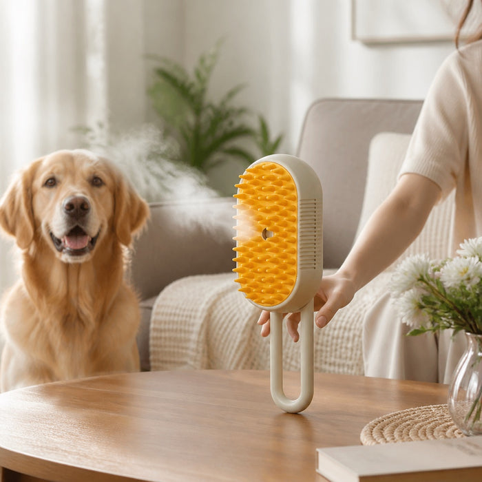 Brosse vapeur 3-en-1 pour chat et chien