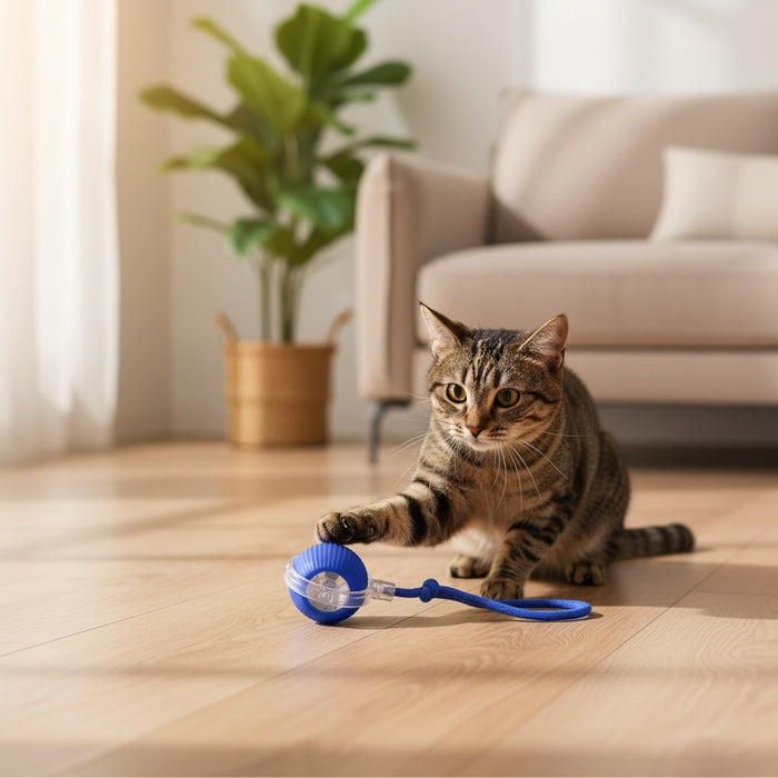 Balle Auto-Roulante Rechargeable USB pour Chat