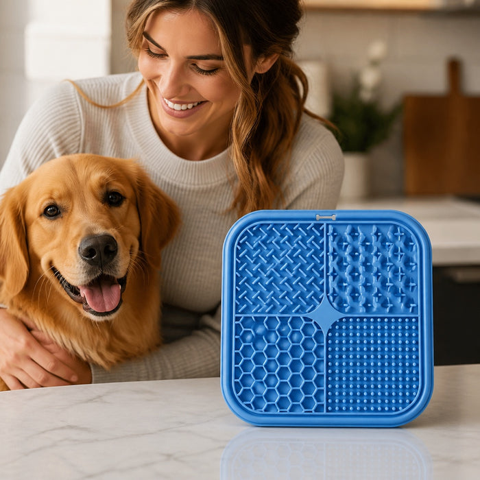 Tapis de léchage à ventouses pour chien