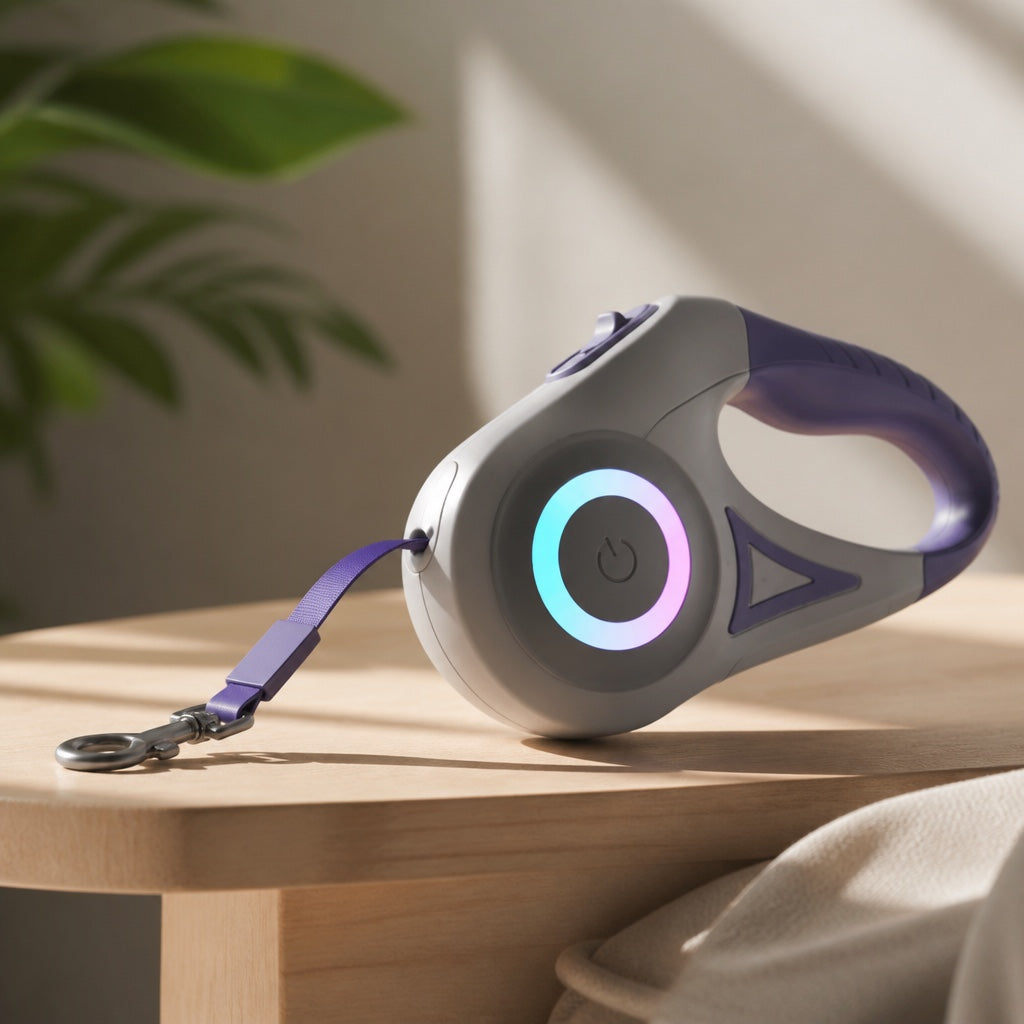 Laisse rétractable LED, éclairage nuit