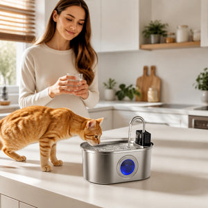 Fontaine à eau inox 3,2 L, gros plan