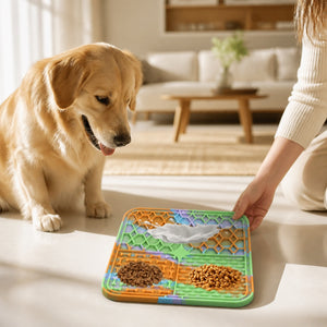 Tapis de léchage en silicone pour chien