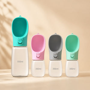 Gourde portable pour chien, système anti-gaspillage
