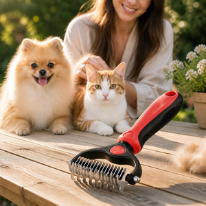 Brosse de démêlage en utilisation