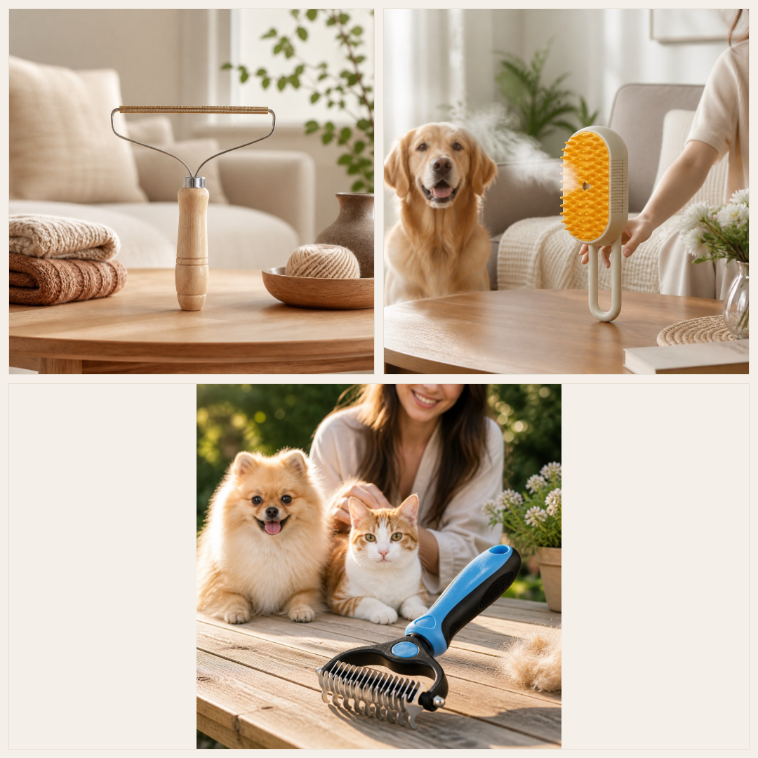 Kit Anti-Poils — Brosse Vapeur + Rouleau + Brosse Pro